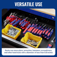 2-Pack Plier Organizer Rack with Non-Slip Rubber Base, 20 Slots Tool Box Holder, Drawer Storage for Cutters (Pliers Not Included) - Image 7