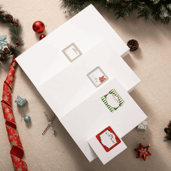 12PCS 17" Christmas Shirt Gift Boxes with Lid for Presents, Extra Large 4" Deep White Paper Box, 4 Assorted Different Size Robe Box for Clothes, Xmas Birthday Holiday Wedding Gift Wrapping Decor - Image 8
