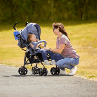 Vista Moonwalk Baby Stroller in Blue, Lightweight Infant Stroller with Compact Fold, Multi-Position Recline Umbrella Stroller with Canopy, Extra Large Storage and Cup Holder - Image 2