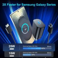 Super Fast Charger Type C, 25W USB C Wall Charger Fast Charging for Samsung Galaxy S25 Ultra/S25/S25+/S24+/S24 Ultra/S24/S24+/S23 Ultra/S22 Ultra/S21 Ultra with 10FT Long Type C Charger Cable 2Pack - Image 3