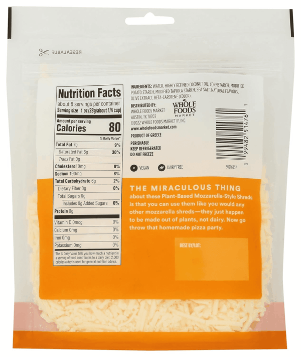 , Cheese Non Dairy Mozzarella Shreds, 8 Ounce - Image 2