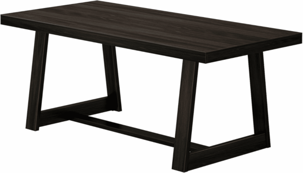 72 Inch Farmhouse Dining Table, Solid Wood Rustic Kitchen Table, Large Wooden Rectangular Dinner Table for Dining Room, Home Office, Living Room Furniture, Easy Assembly, Black Wirebrush - Image 4