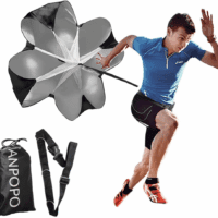 Bfsmile Running Speed Training 56" Parachute with Adjustable Strap, Free Carry Bag. Speed Chute Resistance Running Parachute for Kids Youth and Adults