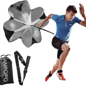 Bfsmile Running Speed Training 56" Parachute with Adjustable Strap, Free Carry Bag. Speed Chute Resistance Running Parachute for Kids Youth and Adults