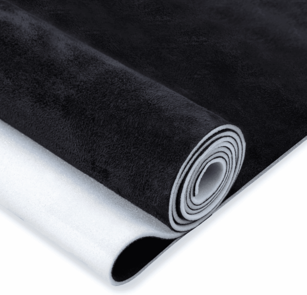 Suede Auto Headliner Fabric 120" L × 60" W with Foam Backing - Black Interior Replacement Material for Car/Truck/Suv/Rv Roof, Tube Packaging - Home Repair/Diy Headliner Material