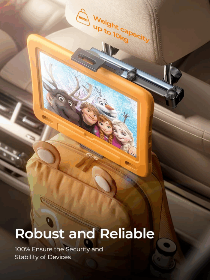 3 in 1 for Ipad Holder for Car Accessories for Women Interior Road Trip Essentials Backseat Car Organizer Car Tv for Back Seat Headrest Tablet Holder Ipad Car Mount Kids Fire Tablet 4.7-11" - Image 6