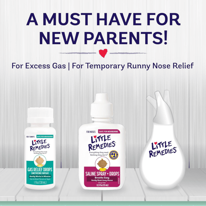 , New Baby Essentials Kit, 6 Newborn Essentials, Saline Nasal Spray, Gas Relief Drops, Gripe Water, Fever Reliever, & Diaper Ointment - Image 3
