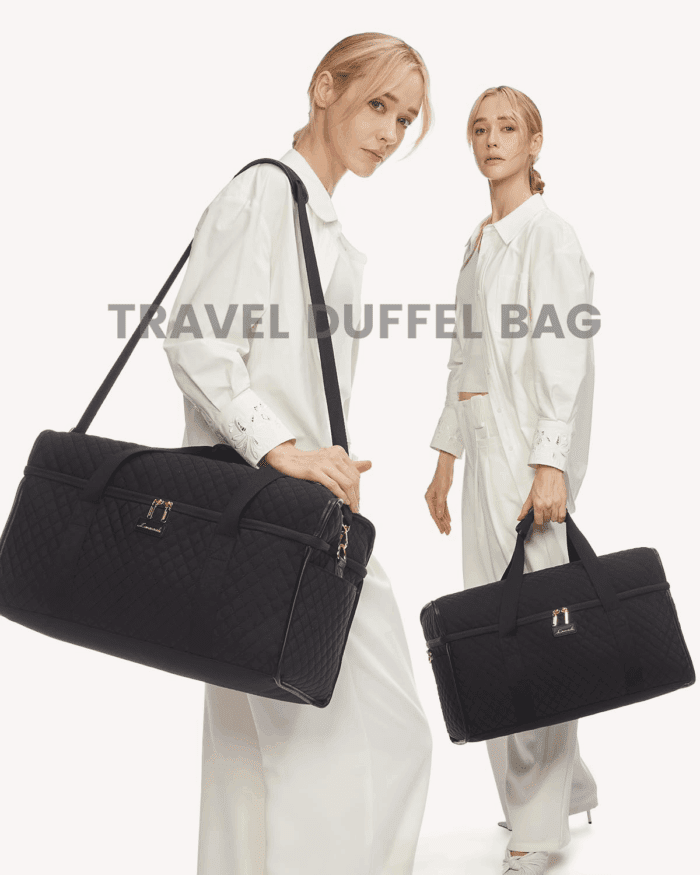 Travel Duffle Bag, Weekender Bags for Women, Carry on Duffel Bags for Airplanes, Overnight Bag with Toiletry Bag, Hospital Bag for Labor and Delivery, Yoga Gym Bag with Wet Pocket, 3Pcs Set - Image 9