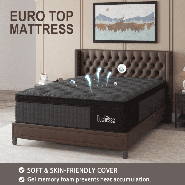 Full Mattress, 10 Inch Hybrid Mattresses Black with Gel Memory Foam and Individually Pocket Innerspring Medium Firm for Motion Isolation, Edge Support, 100 Night Trial - Image 3