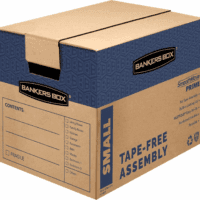 Small Prime Moving Box 10 Pack, Reinforced Handles, Tape-Free Assembly, Attached Lid, 16-In X 12-In X 12-In (0062716)