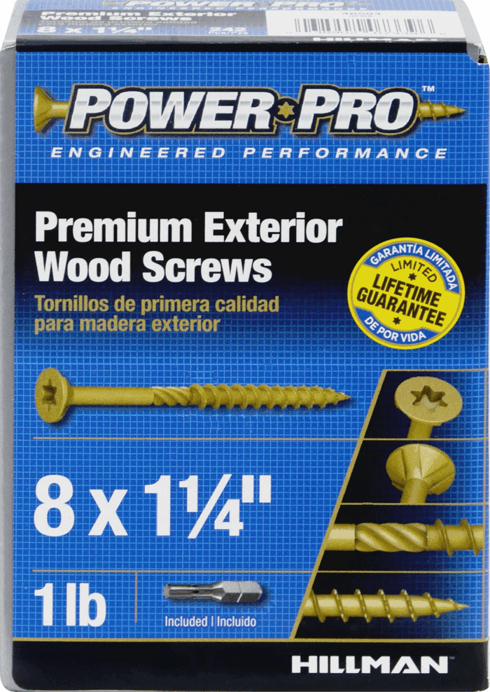 48594 Wood Screws, #8 X 1-1/4", Premium Outdoor Deck Screws, Rust Resistant, Epoxy Coated Bronze, 1Lb Box, 242 Pcs - Image 2