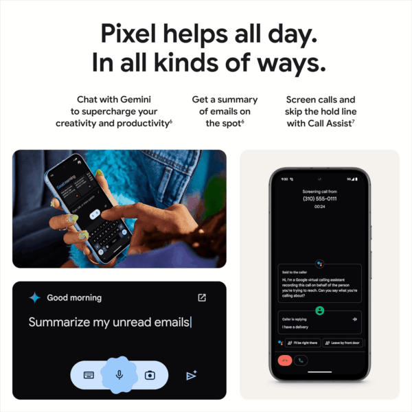 Pixel 8A - Unlocked Android Phone with  AI, Advanced Pixel Camera and 24-Hour Battery - Bay - 128 GB - Image 4