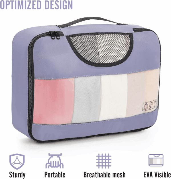 8 Set Packing Cubes for Travel Essentials, Suitcase Organizer Bags Set for Luggage, Road Trip Travel Accessories in 4 Sizes (Extra Large, Large, Medium, Small) - Image 4