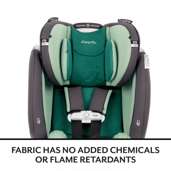 Gold Revolve360 Slim 2-In-1 Rotational Car Seat with Green & Gentle Fabric (Peridot Green) - Image 5