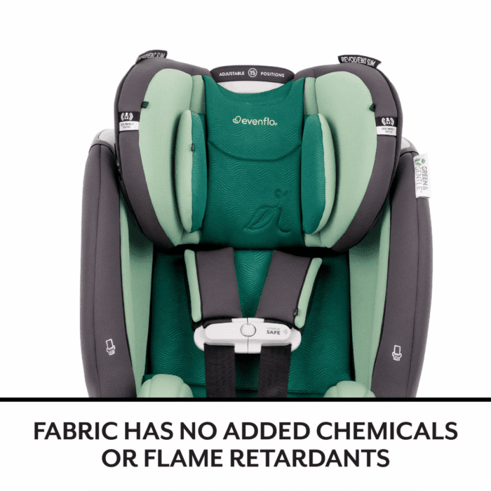 Gold Revolve360 Slim 2-In-1 Rotational Car Seat with Green & Gentle Fabric (Peridot Green) - Image 5