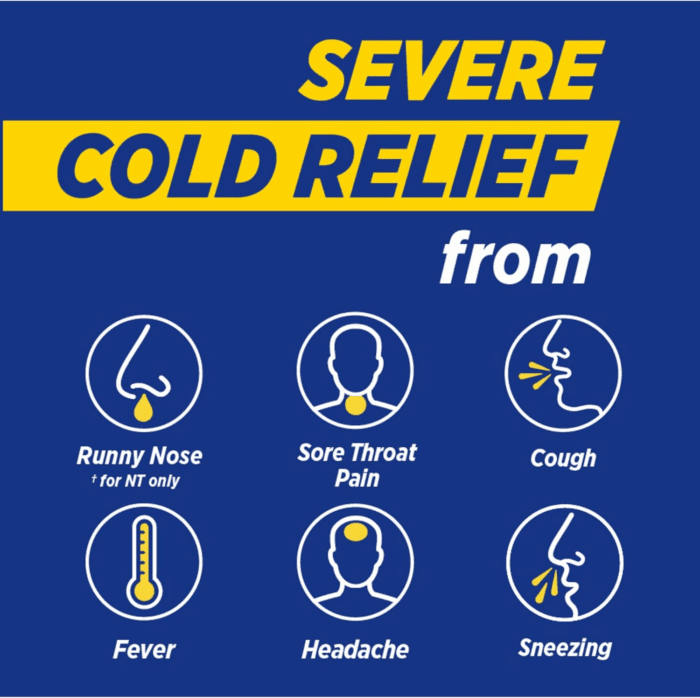 Combo Daytime and Nighttime Severe Cold Relief Powder, Honey Lemon Flavor, 12 Count, 6 Daytime + 6 Nighttime - Image 2