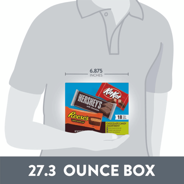 , KIT KAT and REESE'S Assorted Milk Chocolate Candy Variety Box, 27.3 Oz (18 Count) - Image 3