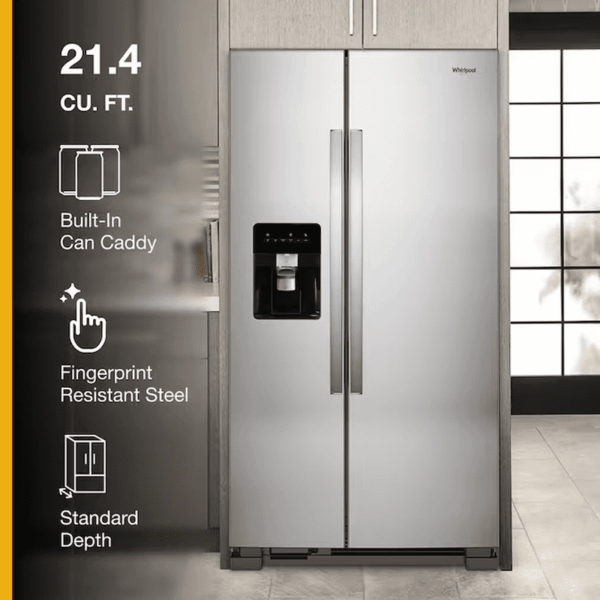 in Door Can Caddy 21.4-Cu Ft Side-By-Side Refrigerator with Ice Maker ,Water and Ice Dispenser ( Fingerprint Resistant Stainless Steel ) - Image 5