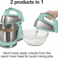 Classic Stand and Hand Mixer, 4 Quarts, 6 Speeds with Quickburst, Bowl Rest, 290 Watts Peak Power, Blue (64658) - Image 2