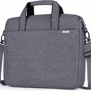 17 17.3 Inch Laptop Shoulder Bag for Men Women,Waterproof Computer Carrying Case Messenger Bag with Strap for 17"-18" HP Dell,Laptop Briefcase for Office Business Travel College School,Grey