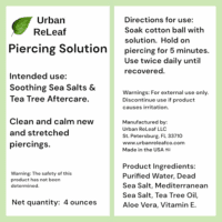 Piercing Solution ! Soothing Sea Salts & Tea Tree AFTERCARE 4 Oz, Ready to Use. Safely Clean and Calm New & Stretched Piercings. Gentle Effective Natural & Proven. Works Fast - Image 7