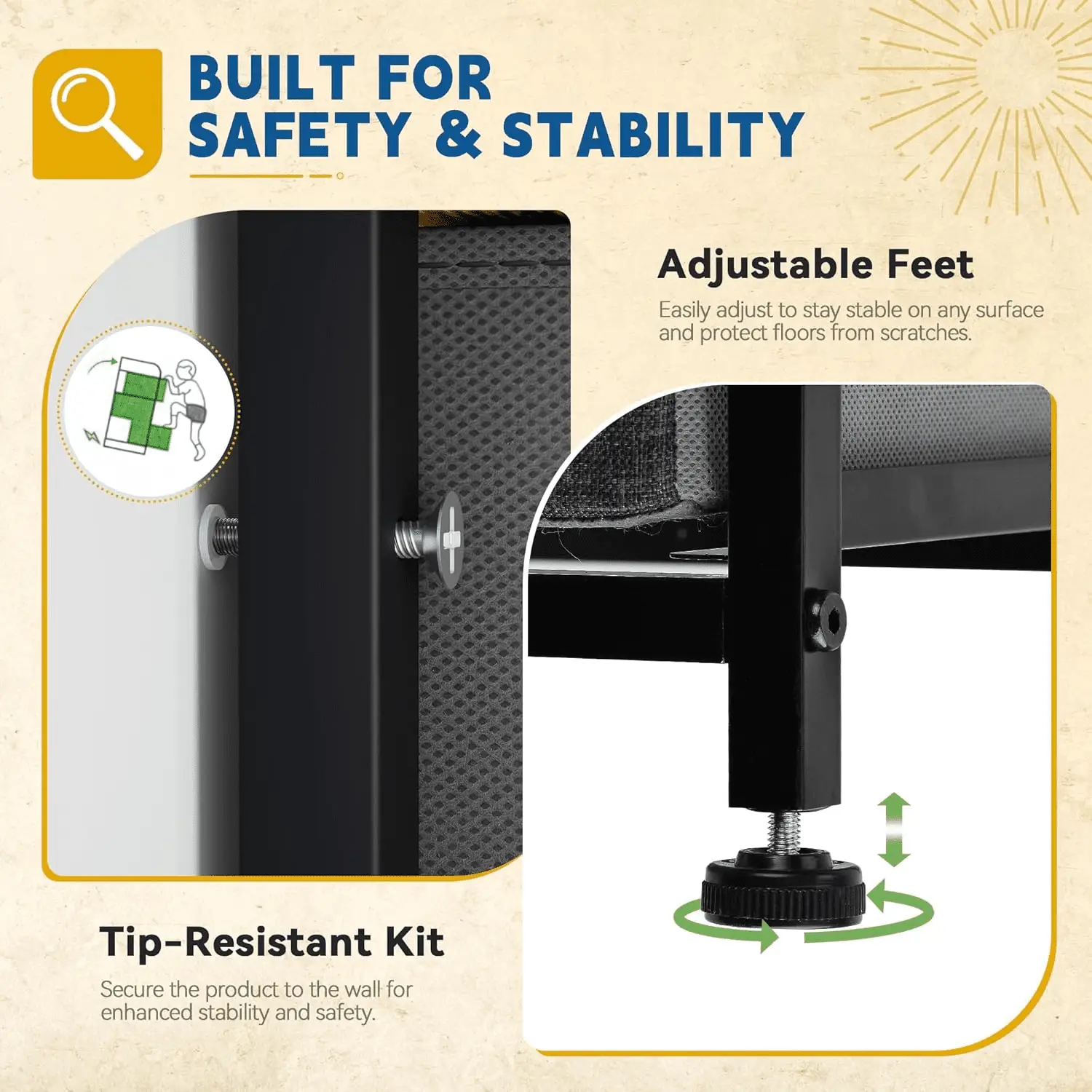 4 Drawers Dresser, Small Dresser for Bedroom, Fabric Storage Tower, Chest of Drawers, Organizer Unit for Closets, Living Room, Sturdy Steel Frame, Wooden Top, Easy Pull Handle - Image 7