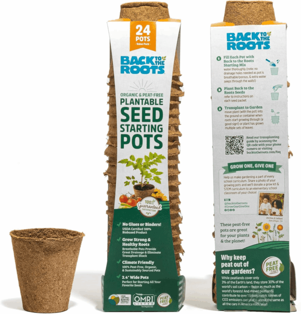 Organic & Plantable Seed Starting Pots (24 CT)