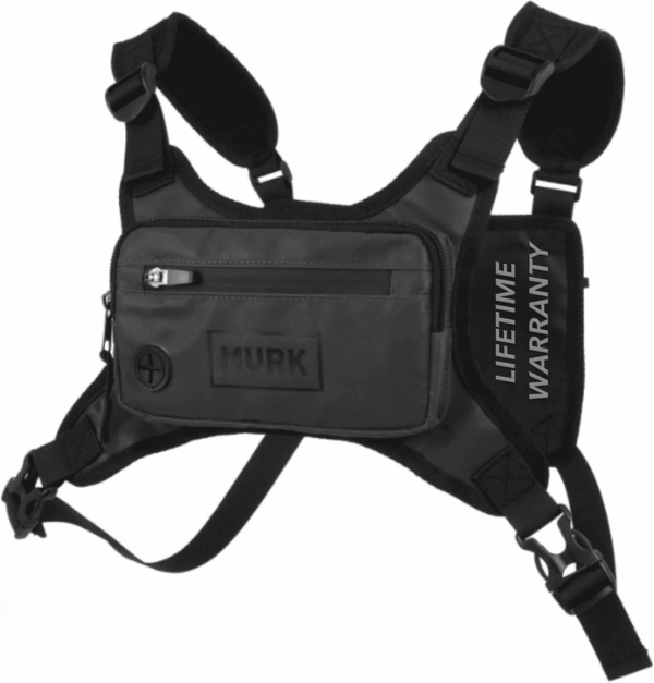 Water Resistant Chest Pack - Running Vest for Workouts, Running Phone Holder Extra Storage, Lightweight Running Pack