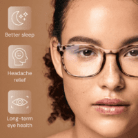 Stylish Blue Light Glasses for Woman - Computer Glasses 99% Blue Light Blocking - Lightweight TR90 Frames - 3 Pack - Image 4