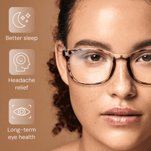 Stylish Blue Light Glasses for Woman - Computer Glasses 99% Blue Light Blocking - Lightweight TR90 Frames - 3 Pack - Image 4