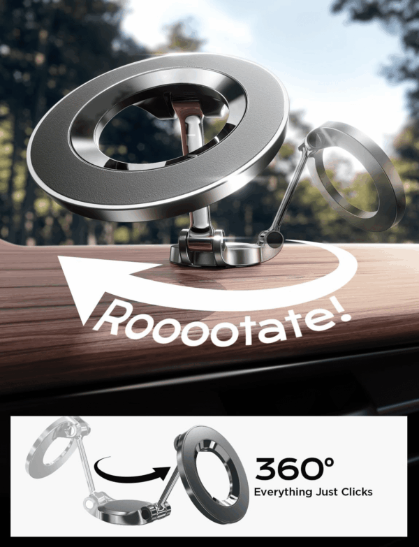for Magsafe Car Mount, Ultra Magnetic 360 Degree Rotation Dashboard Car Phone Holder, Car Accessories for Iphone, Gifts for Men Women Him Her, Fit for Iphone 16E 16 Pro/Pro Max 15 14 13 12 - Image 6