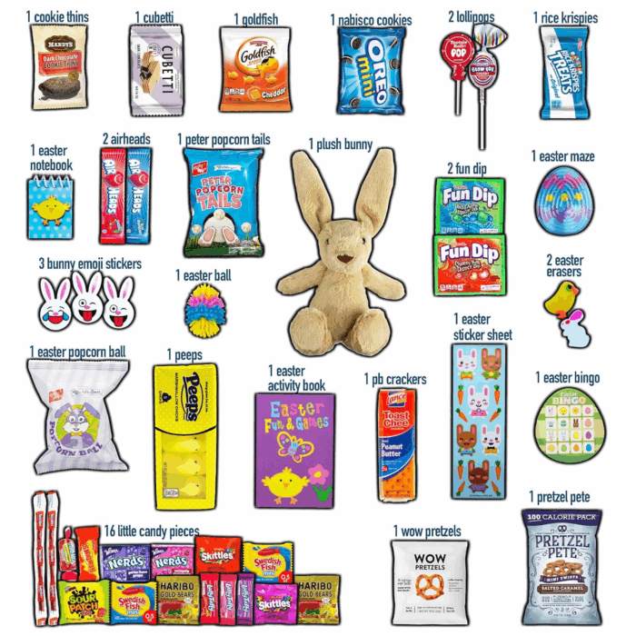 Blue Easter Basket for Kids and Adults (45Ct) - Already Filled Easter Gift Basket with Plush Easter Bunny, Candy, Snacks, and Treats - Boys, Girls, Grandchildren, Young Children, Toddlers, Men, Women - Image 2