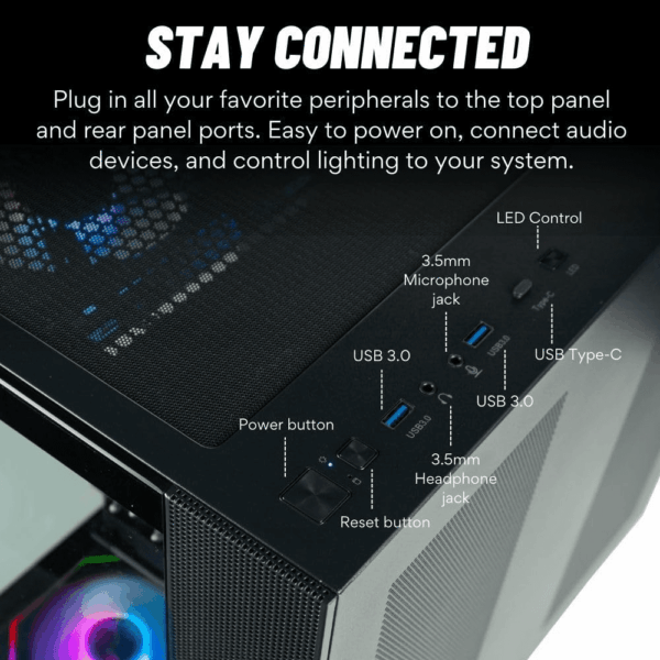Panorama XL RTX 5090 Gaming Desktop PC - AMD Ryzen 9 9950X3D, 192GB DDR5 RAM, 4TB Nvme 990 Pro Gen4 SSD, 10TB HDD, Wifi 6E + BT, HDMI, Windows 11 Pro - Best 2025 RGB Prebuilt Tower Computer for Gamers - Image 6
