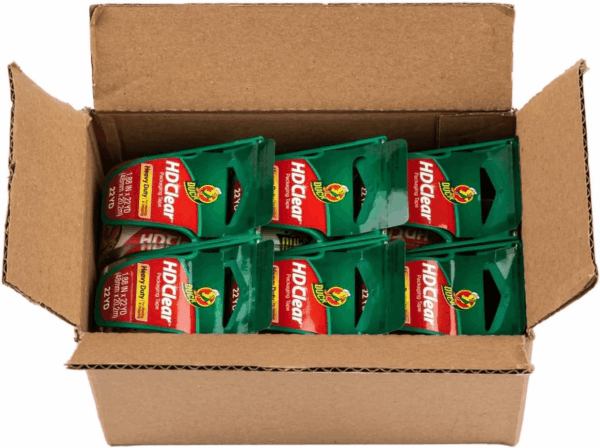 HD Clear Packing Tape Dispensers - 6 Rolls of Heavy Duty Shipping and Moving Packing Tape - Clear Strong Packaging Tape for Boxes, Packing and Moving Supplies - 1.88 In. X 22.2 Yards (287732) - Image 6