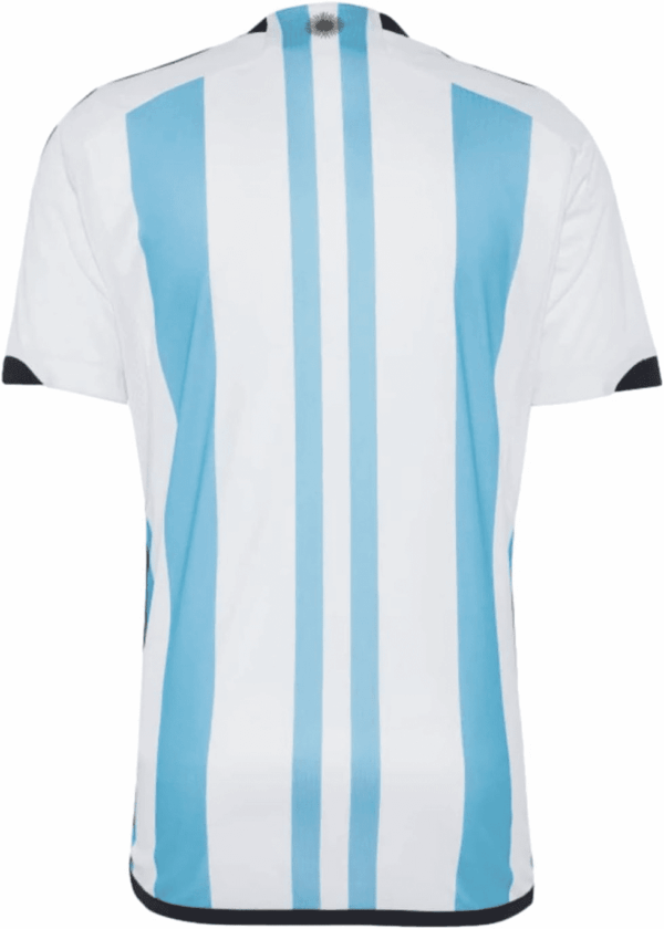 Men'S Soccer Argentina 3-Star Winners Home Jersey (As1, Alpha, L, Regular, Regular) White/Blue - Image 2