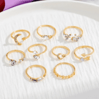 Gold Stackable Rings for Women Gifts Trendy Stuff Simple Star Moon Heart Knuckle Rings Set Boho Rings Cute Stuff Birthday Gifts Gold Rings Pack Jewelry Easter Basket Essentials Stuffers - Image 8