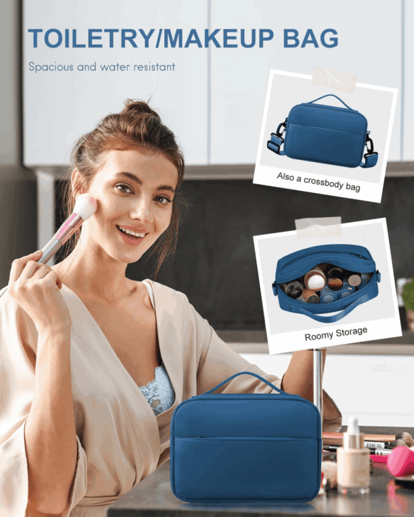 Travel Duffel Bag, Weekender Bags for Women, Overnight Gym Carry on Tote Bag with Wet Pocket, Hospital Mom Bag for Labor and Delivery - Extra Large Set, Peacock Blue - Image 5