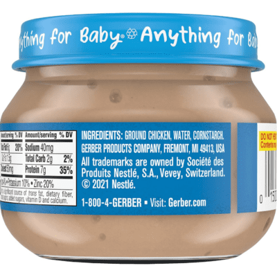 Mealtime for Baby 2Nd Foods Baby Food Jar, Chicken & Gravy, Non-Gmo Pureed Baby Food with Essential Nutrients, 2.5-Ounce Glass Jar (Pack of 20 Jars) - Image 4