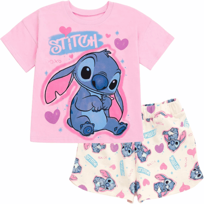 Junior Floral T-Shirt and French Terry Shorts Outfit Set Newborn to Big Kid Sizes (6-9 Months - 14-16)