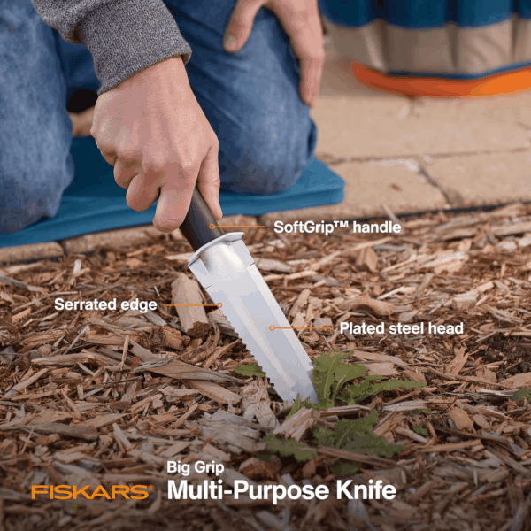 Steel Garden Knife, Multi-Purpose Weed Puller Gardening Tool for Planting, Weeding, Digging, and Cultivating with Hanging Hole - Image 2