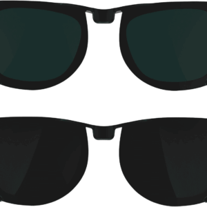 2Pcs Polarized Clip for Ray-Ban Meta Wayfarer RW4006 Smart Glasses (Size M 50-22), Discoloration Clips Compatible with Ray-Ban Meta Wayfarer Protect Your Eyes, Cool and Fashion (Black + Green)