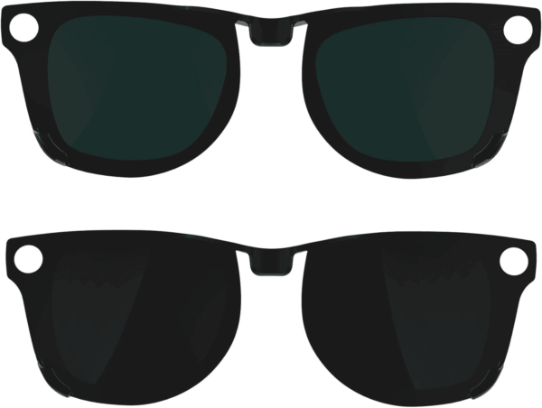 2Pcs Polarized Clip for Ray-Ban Meta Wayfarer RW4006 Smart Glasses (Size M 50-22), Discoloration Clips Compatible with Ray-Ban Meta Wayfarer Protect Your Eyes, Cool and Fashion (Black + Green)