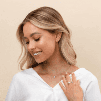 14K Gold Plated Crystal Solitaire 1.5 Carat (7.3Mm) Cubic Zirconia Dainty Choker Necklace | Gold Necklaces for Women - Image 4