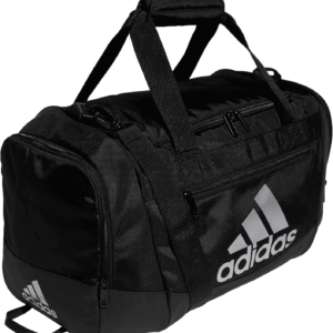 Unisex Defender 4.0 Gym Duffel Bag for Men and Women, Black/Silver Metallic, Small (38L)