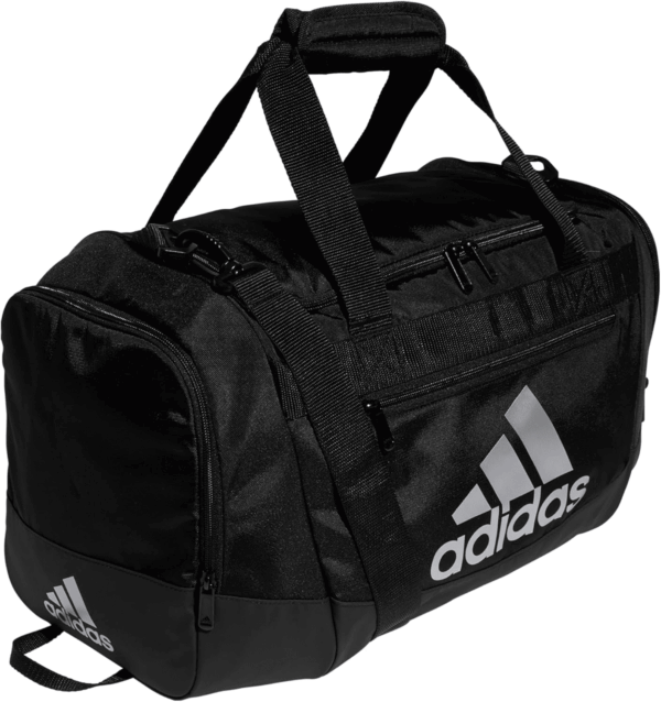 Unisex Defender 4.0 Gym Duffel Bag for Men and Women, Black/Silver Metallic, Small (38L)