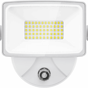 60W LED Dusk to Dawn Outdoor Lighting, 6000LM Exterior Flood Lights, IP65 Waterproof Outdoor 3 Adjustable Heads Photocell Lights Fixture, 6500K Daylight Floodlights for Garage, Patio, Yard