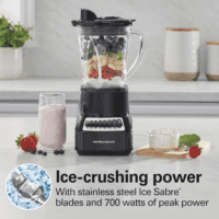 Wave Crusher Blender for Smoothies with 40 Oz Glass Jar and 14 Functions, Ice Sabre Blades & 700 Watts for Consistently Smooth Results, Black & Stainless Steel (54220) - Image 3