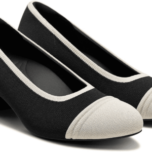 Julie Arch Pro Almond-Toe Stress Free Chunky Heels for Socializing, Party Round-Toe Shoes
