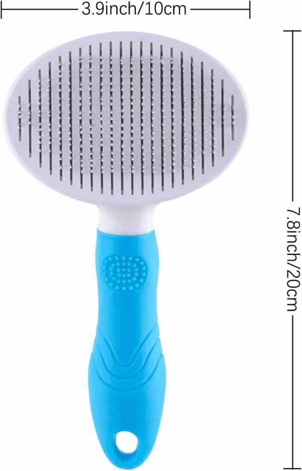 Cat Self Cleaning Slicker Brush, Pets Skin Friendly Grooming Brushes for Shedding Dogs Cats Hair Easy to Remove Loose Undercoat with Long or Short Hairs Pet Massage Tool All Hair Type - UPGRADED - Image 4