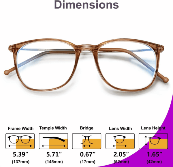 anti Slip TR90 Blue Light Blocking Glasses Size M Eyewear Frame with anti Glare Eye Protection for Women Gael - Image 8